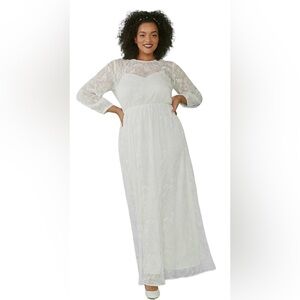 NWT White Just the Beginning White Maxi Dress L